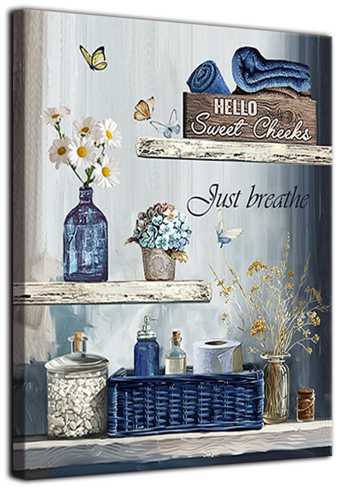 Bathroom Picture Wall Decor Blue Bathroom Wall Art Canvas Prints