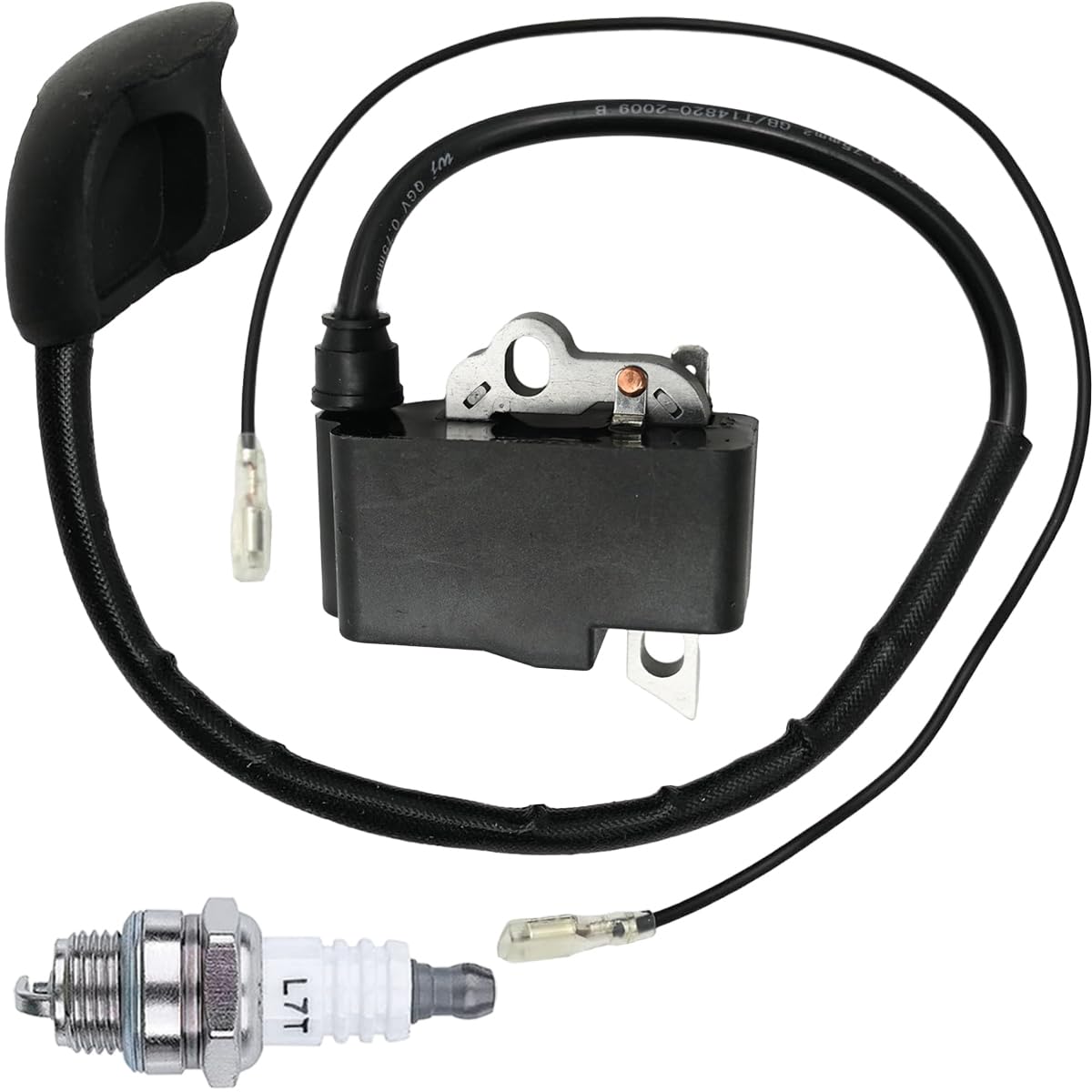 ZAMDOE Ignition Coil Module 4134-400-1301 Replacement for STIHL FS120 FS120R FS200 FS200R FS250 FS300 FS350 FR350 BT120 BT120C BT121 BT121Z HT250 Brushcutter Auger Replace 41344001301 with Spark Plug