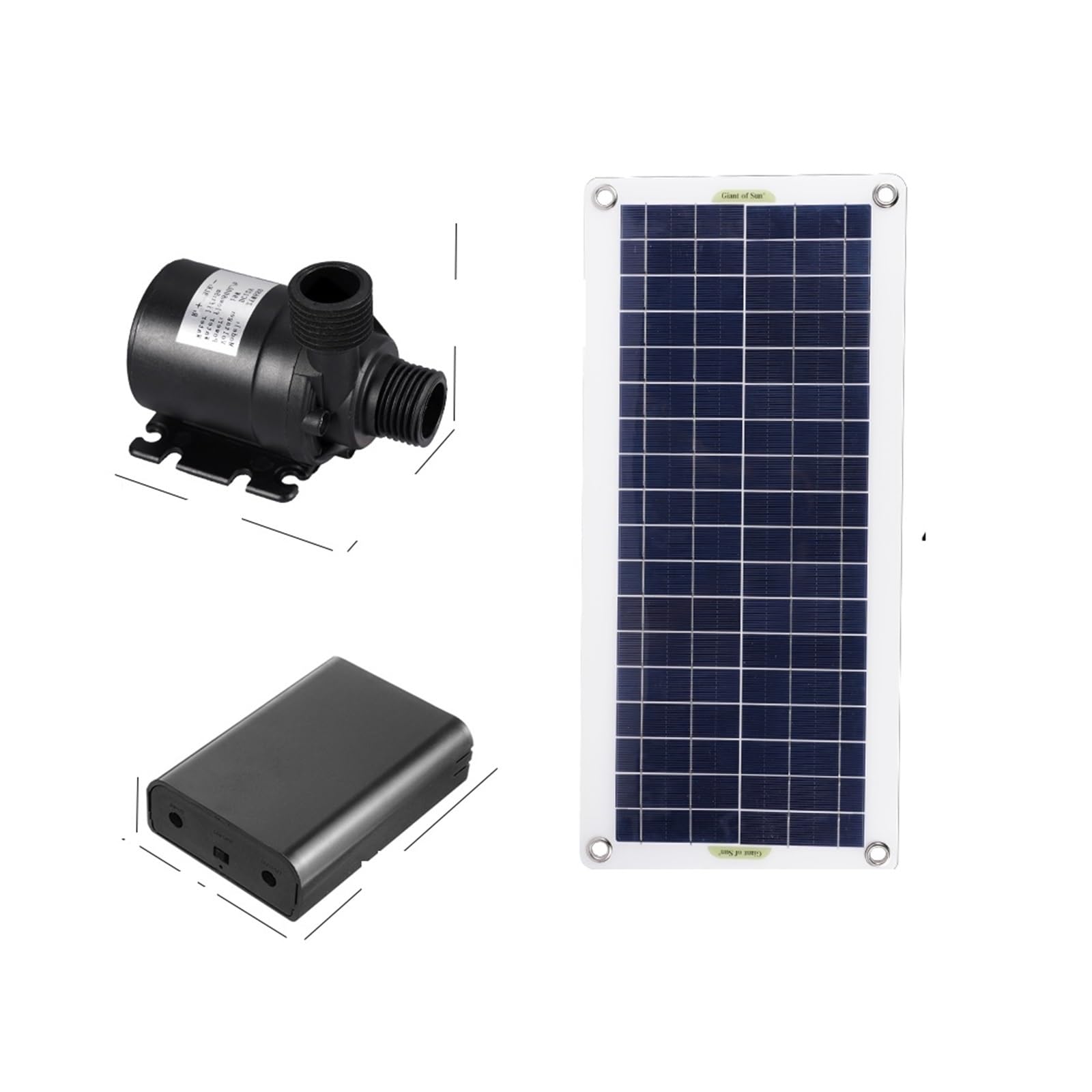 Bomba de agua Solar de 50W, Panel Solar sin escobillas, Kit de piscina de agua for peces, decoración de jardín de 12V, fuente alimentada por piscina, estanque, acuario(With 10A controller)