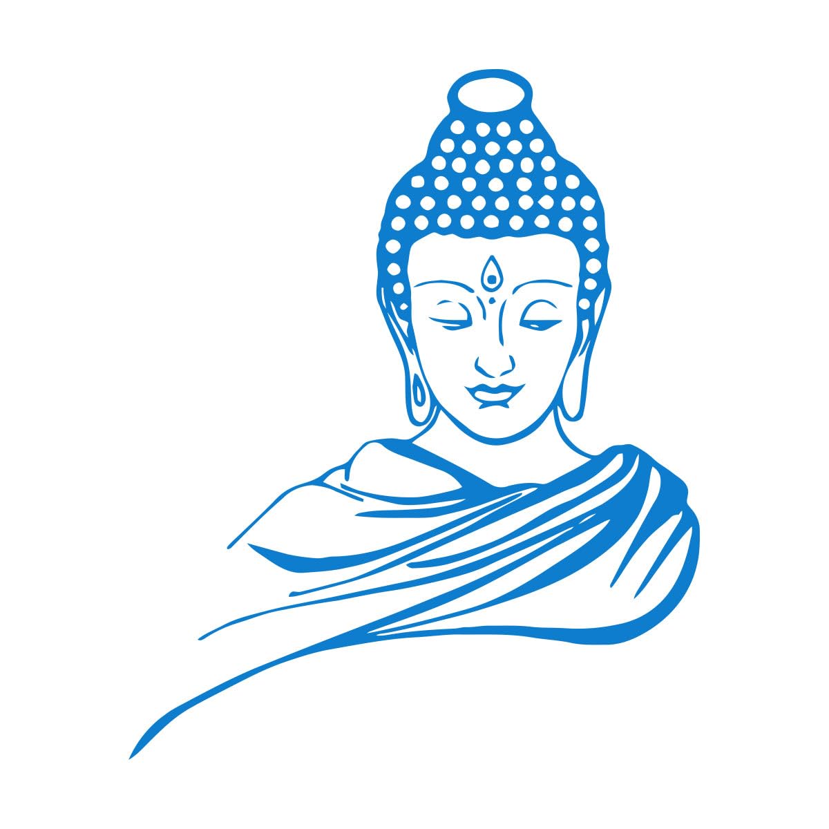 Lzhouting Wall Stickers 0905 Buddha Wall Decals Religous Vinyl Wall Sticker Home Decoration Accessories For Living Room Bedroom Wardrobe Art Murals Small - 34X42cm