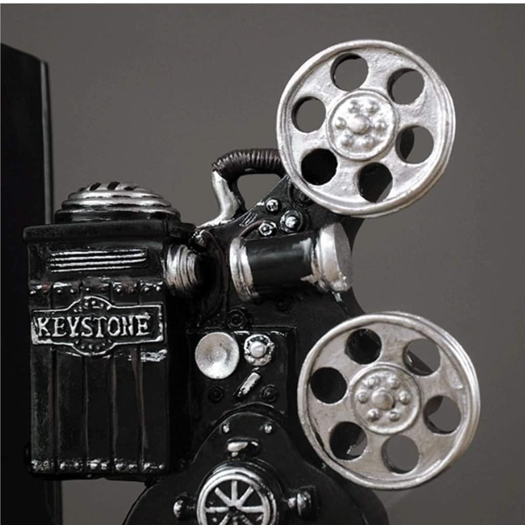 Buchstütze Buchstützen, Filmprojektor, dekorative Buchstütze aus Kunstharz, für Halten von Büchern, robuste Buchstopper Schreibtisch Dekorative