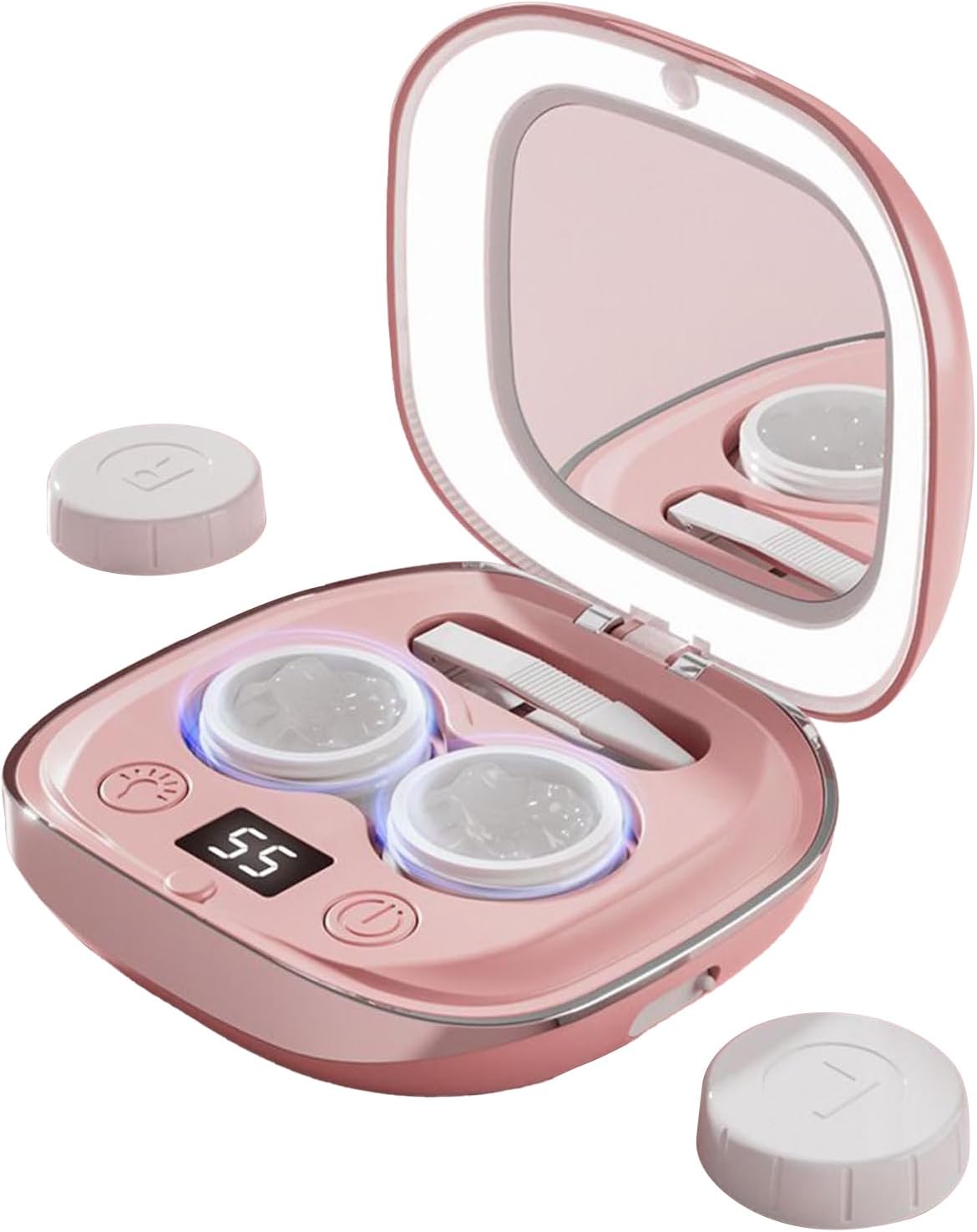 Contact Cleaner Case - High-Frequency Vibration Colored Contact Lens Cleaner,Rechargeable Daily Vision Care Device for Vacation Home Dorm Outdoor Trip Travel Indoor