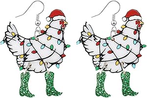 Festive Christmas Light Dangle Earrings for Women and Girls
