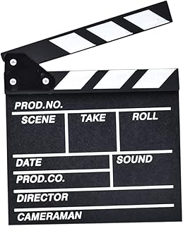 1 peça do filme do diretor do conselho do diretor do filme Slateboard Ação Clapper Board Filme Filme Raquete Adereços TV Filme Tvd Placa de Ardósia Placas de Pedra Filme Clapper Acessórios de Madeira Câmera