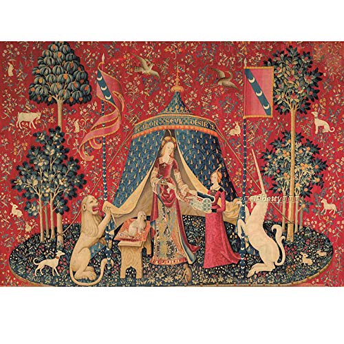 Artzon Rompecabezas para Niños Adultos, Dama Y Unicornio, 1000 Piezas, Rompecabezas, Descompresión