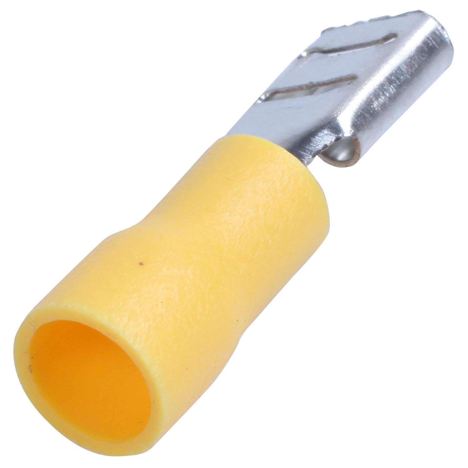 Pasuihcay 100Pcs 24A Insulated 12-10AWG Female Spade Terminal Crimp Wire Connectors Yellow