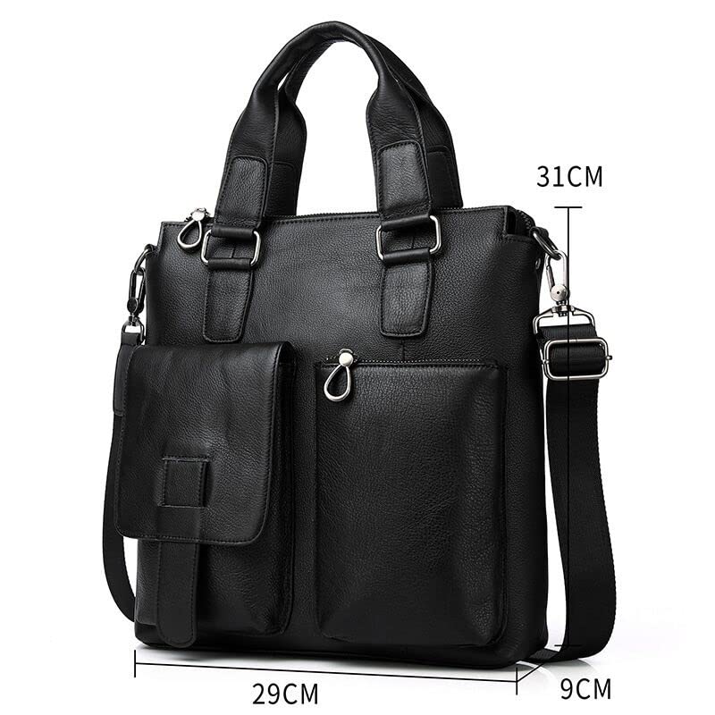 Vertical Tote Leather Briefcase Tote Shoulder Bag Large Travel Messenger Crossbody Bag2