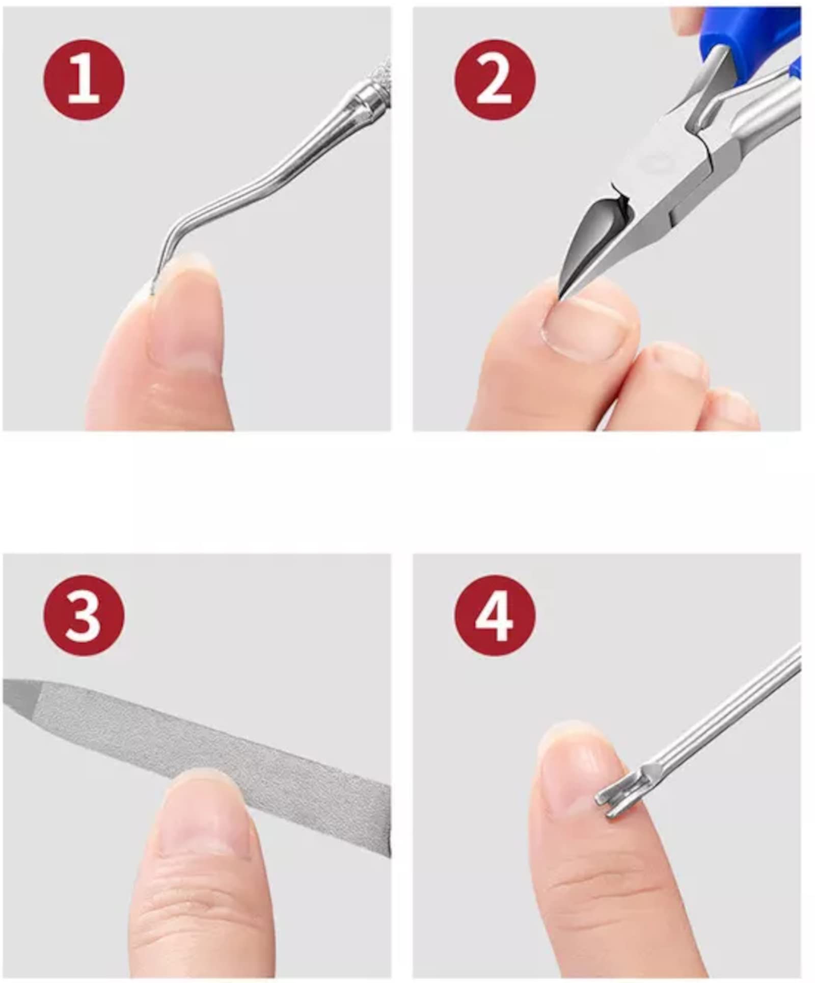 20x Zehennagel Knipser mit gebogener Spitze für leichtes Schneiden Nagel Knipser für Pediküre Nagelzange Nagelknipser aus Edelstahl Rot (20x Stück)
