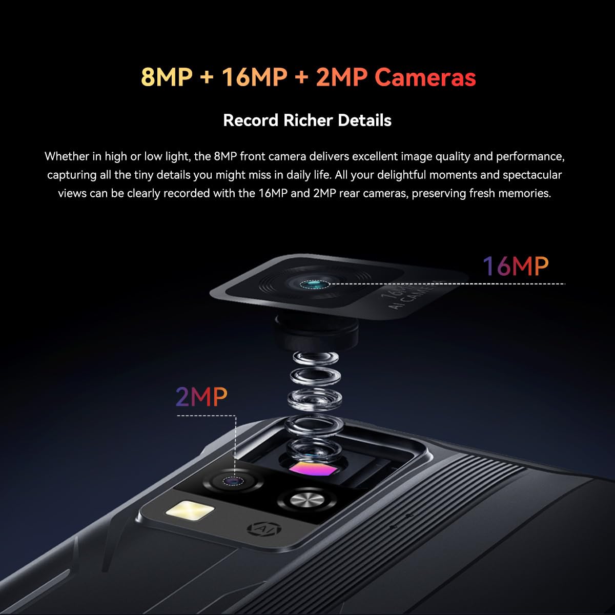 Blackview BV4800 SE robuuste smartphone, 2025 nieuwste Android 15
