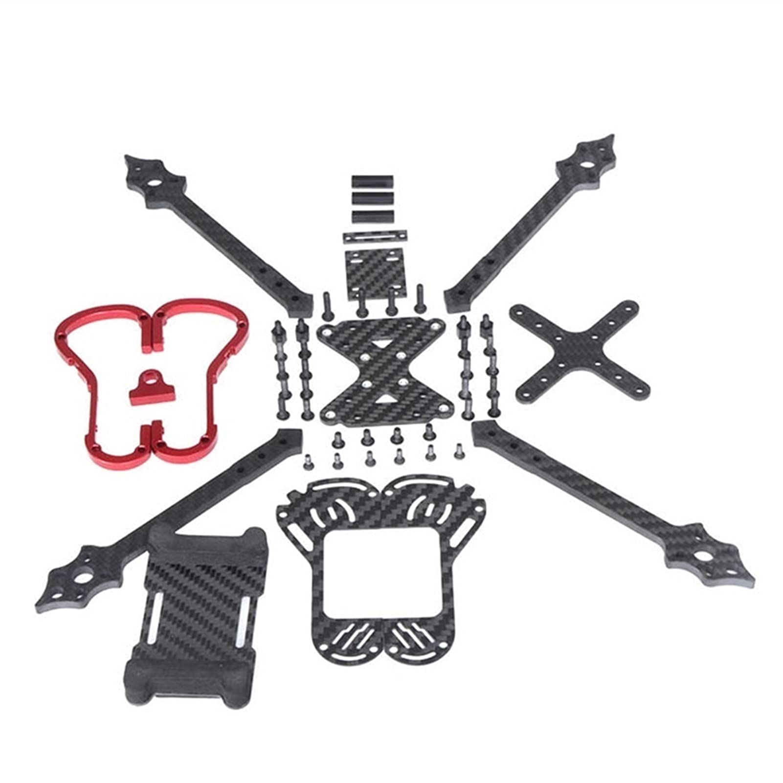 Akcesoria X218 218MM rozstaw osi zestaw ze szkieletem 4MM dzielony stojak z włókna węglowego dla majsterkowiczów FPV Racing Drone Quadcopter akcesoria do stojaków części