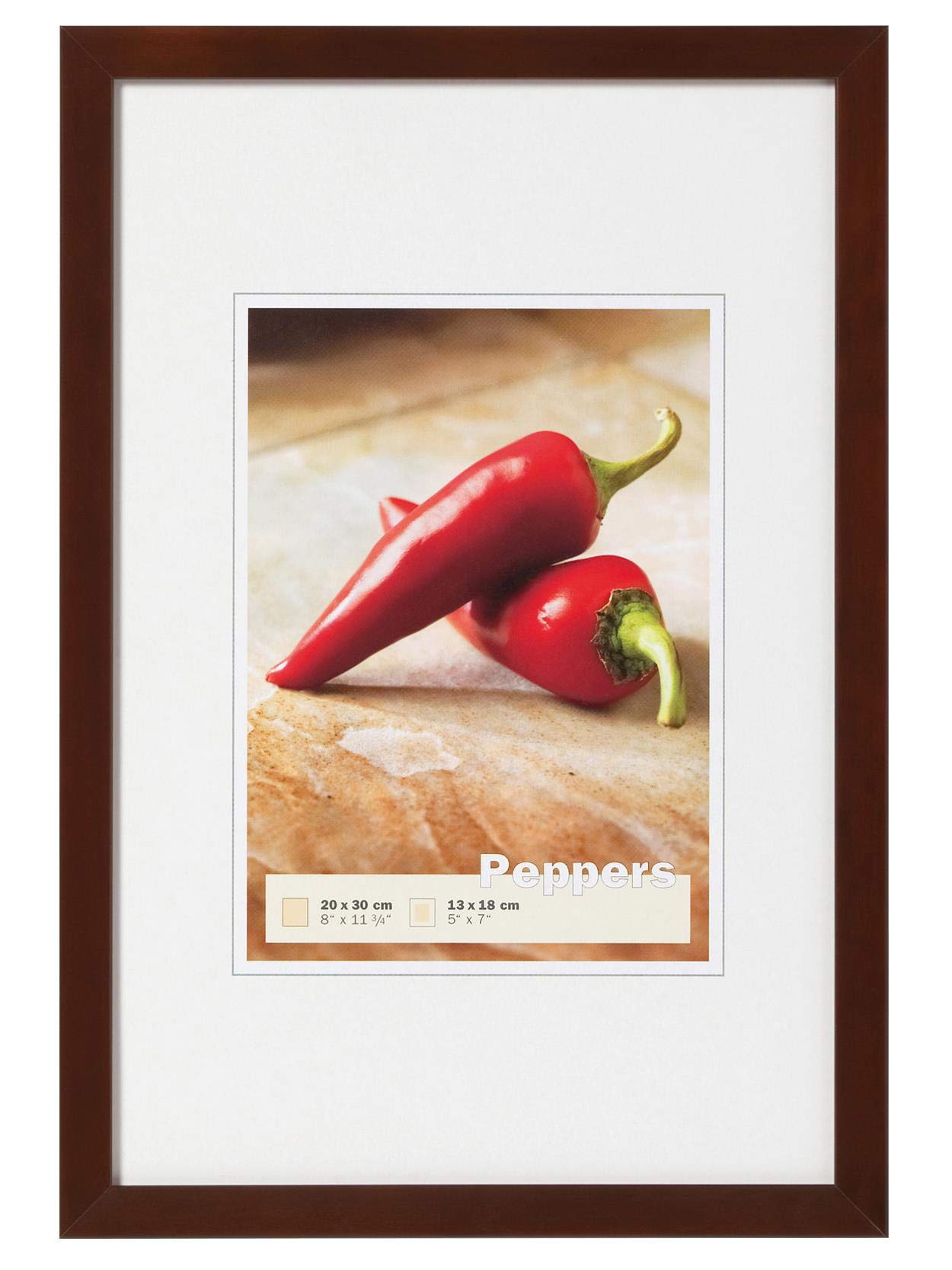 walther design Bilderrahmen nussbaum 40 x 50 cm Peppers Holzrahmen BP050N