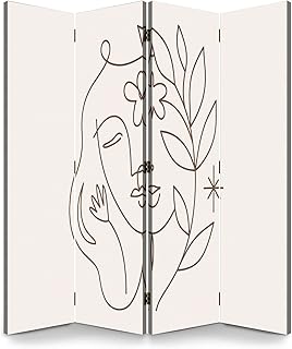 12 Bedroom Divider Ideas for Privacy and Flexible Room Layouts 28 Wood Screen Room Divider line Drawing Girl Linear Art Boho Sacred Magic ...