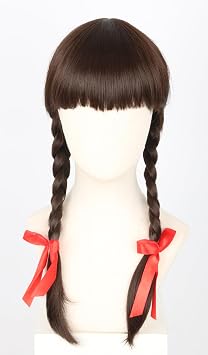 Topcosplay Women or Girl Long Brown Braids Wig Halloween Costume Cosplay Wigs (Dark Brown)