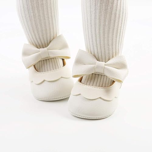 Miniatura 2 de Zapatos planos Mary Jane para bebés y niñas con lazo y flores, vestido de princesa, para boda, zapatos de ballet antideslizantes para niños pequeños