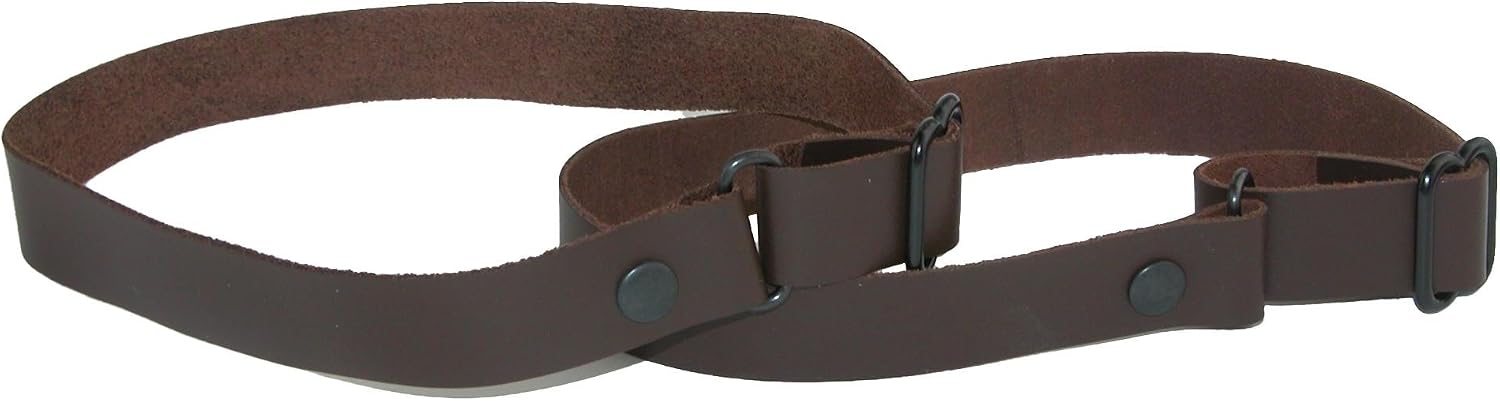 CTM Men's Coated Leather Solid Color Adjustable Armband Sleeve Garter