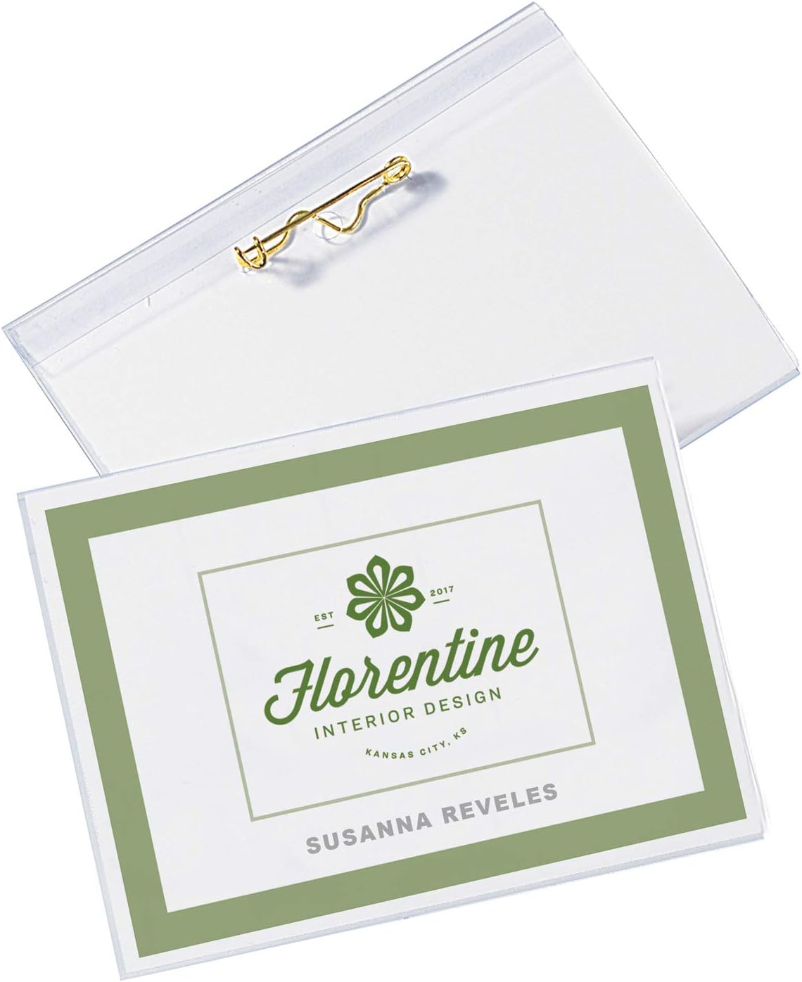 Avery Pin Style Name Badges, Print or Write, 3" x 4", Pins Securely, 100 Inserts & Pin Badge Holders & Name Badge Inserts, Print or Write, 3 x 4 Inch, 300 Card Stock Refills, White