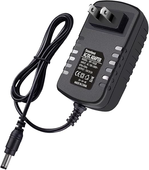 Ac Adapter 15V 2A DC Power Supply Charger AC 100-240V 50-60Hz to DC 15V ...