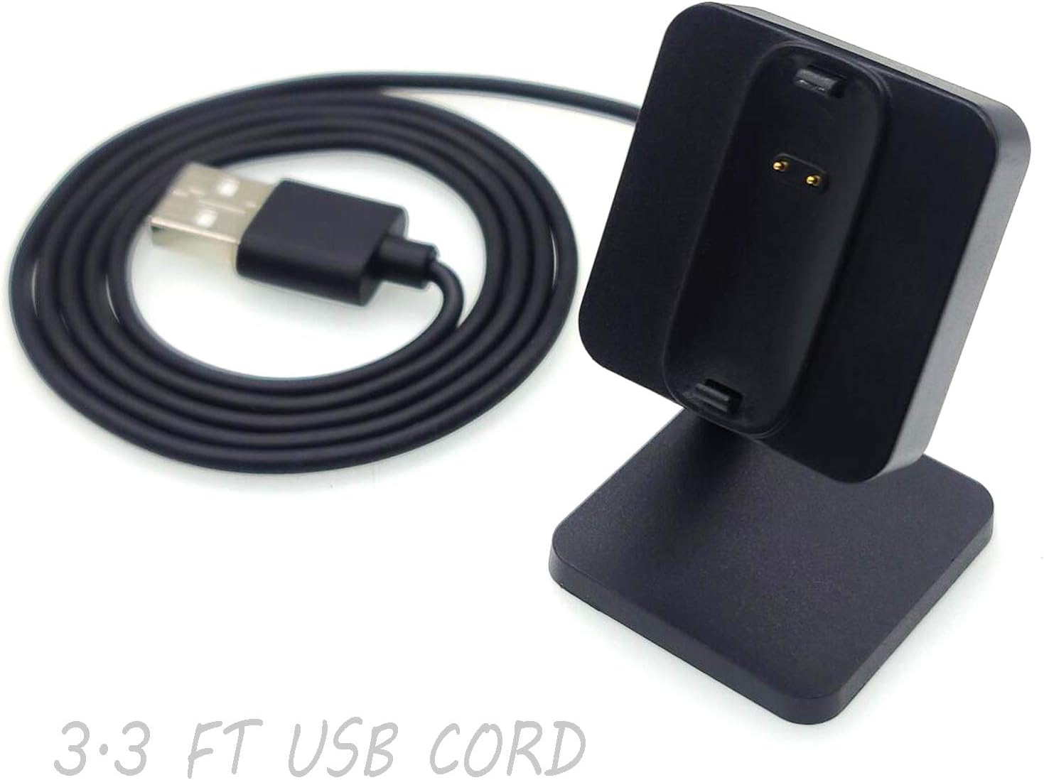 Charger Stand Compatible with Fitbit Inspire 2 /Ace 3,Replacement Nightstand Charging Dock Display Station for Fitbit Inspire 2 and Ace 3 with 3.3Ft USB Charging Cord,Black