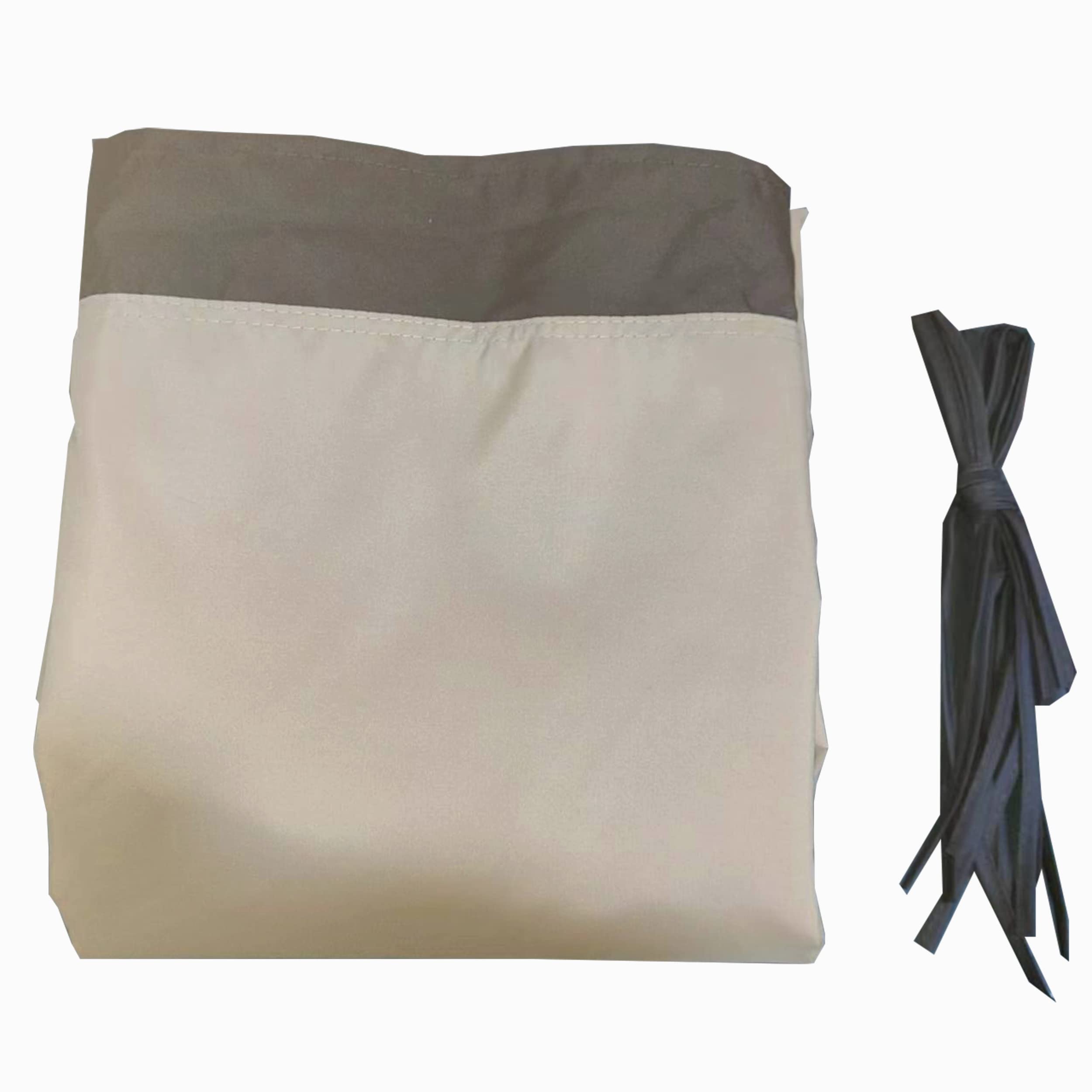 Tetto di ricambio per pergola curva, 3,6 x 2,7 m, impermeabile e resistente ai raggi UV, tenda da sole con tende laterali per terrazza e balcone, beige