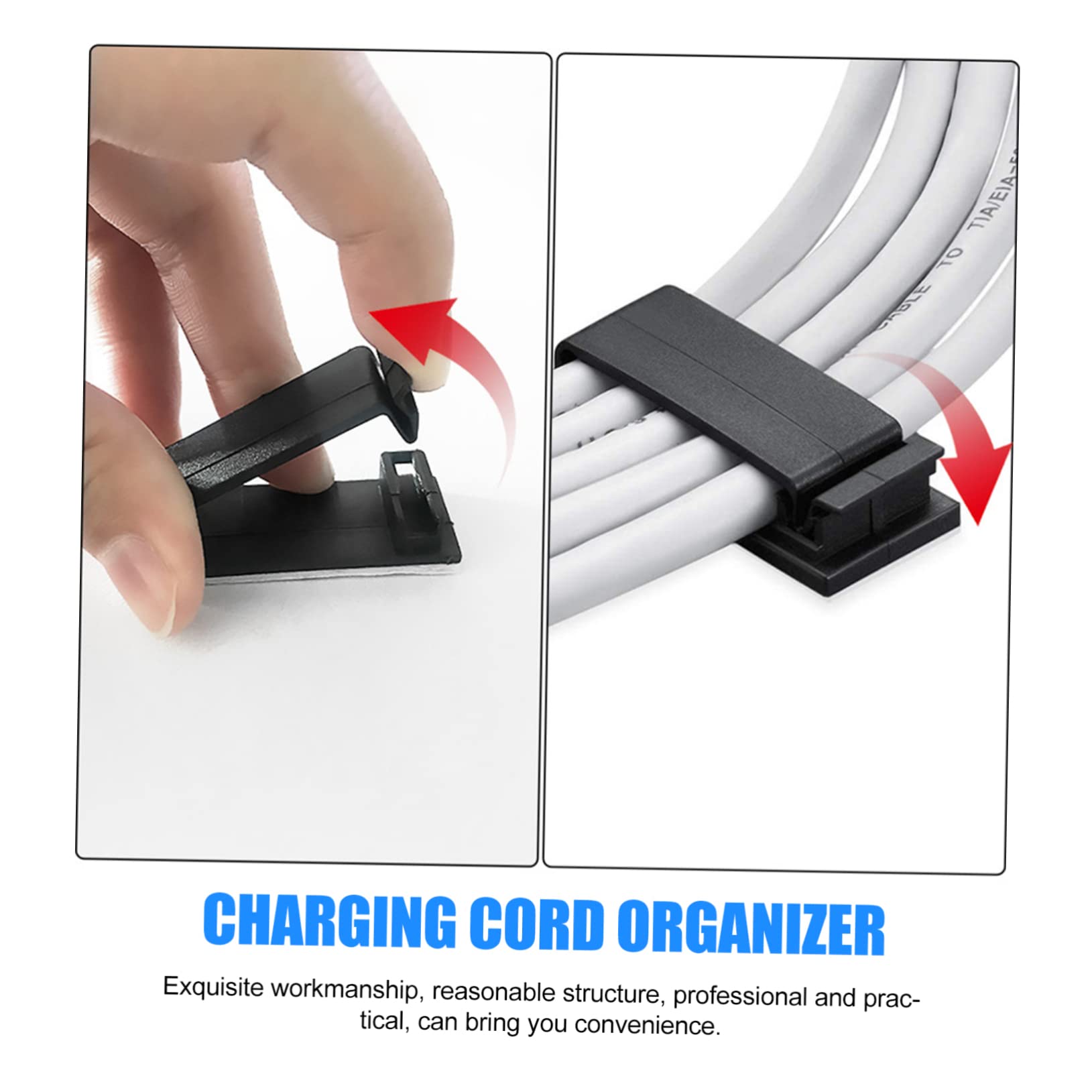 Hemobllo 80stücke Selbstklebende Kabelorganizer Clips Für Effektives Kabelmanagement Aufbewahrung Von Usb-kabeln Ladekabeln Und Kopfhörern
