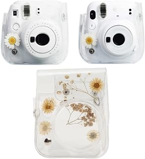 Estojo Protetor para Câmera Instantânea Fujifilm Mini 12 11 9 8, Estojo de Mini Câmera Transparente Antisujeira Em PVC, Bolsa de Ombro de Tamanho Preciso 1: 1 Com Alça Ajustável,