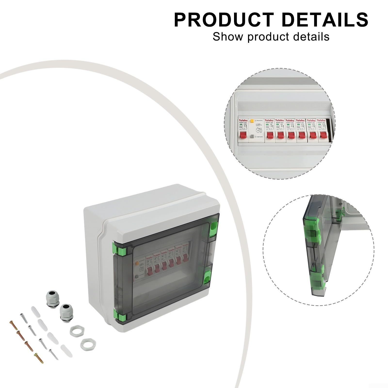 Boîte à fusibles IP65 en saillie 2 rangées ABS pour pièces humides (HA-5WAY)