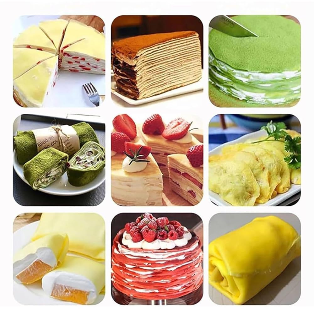 Macchina automatica commerciale per torte crêpe mille per tortillas, suote e pasticcerie – Macchina per la pelle delle uova, perfetta per panetteria e ristorazione