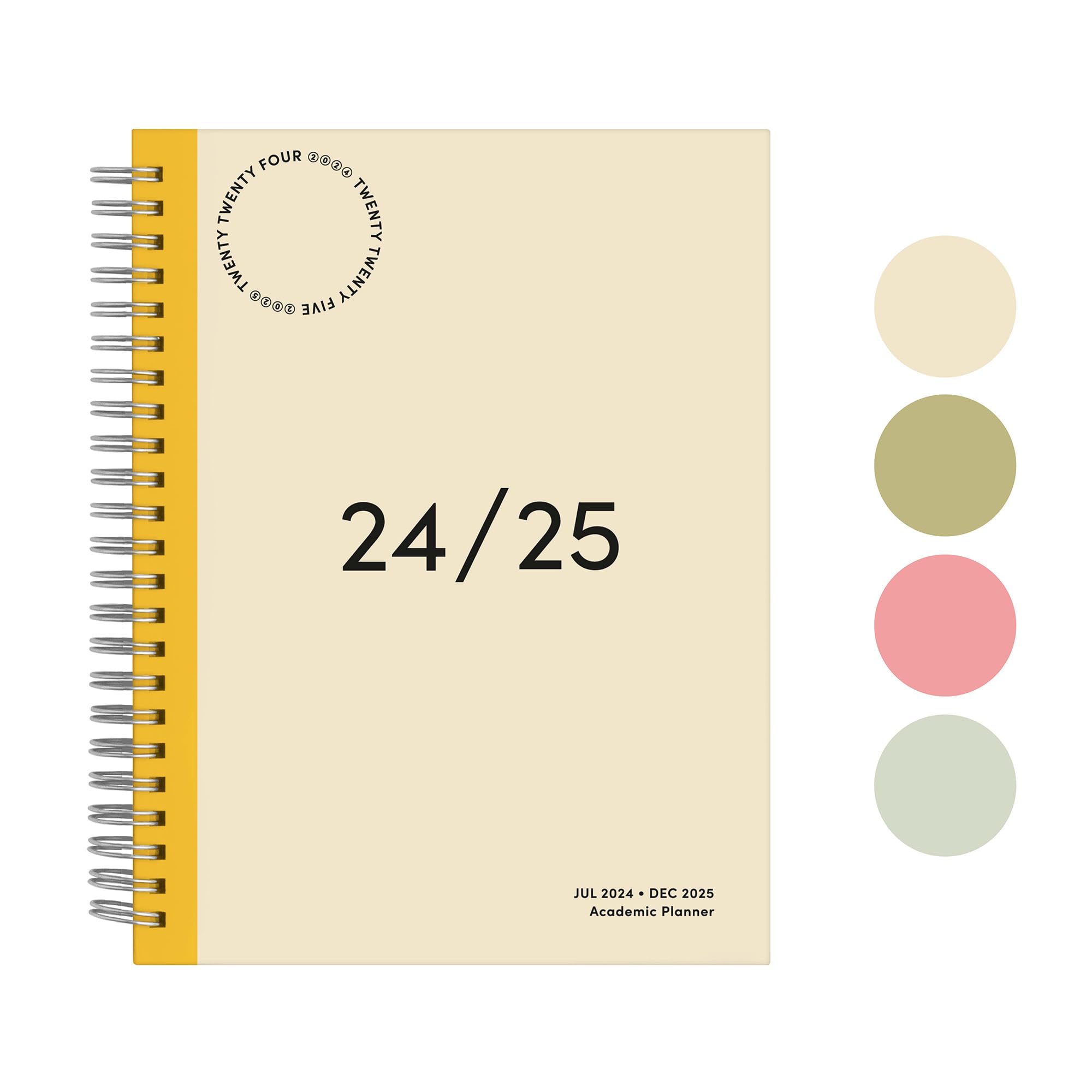 Riley's Planner 2024-2025 Academic Year, 18-Month Simple Weekly Planner - Streamlined Weekly & Monthly Agenda Planner, Sturdy Cover, Notes Pages, Twin-Wire Binding (21 x 15 cm, Cream)