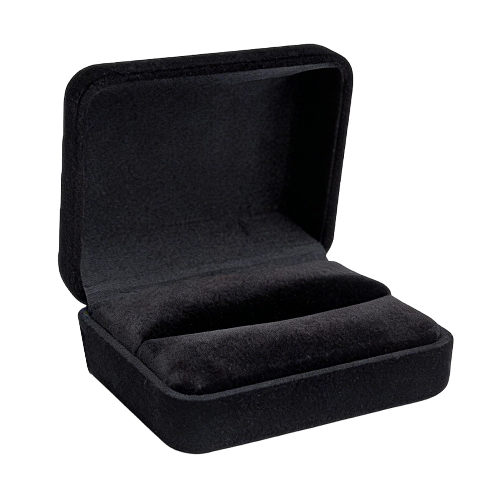 uikios End Velvety Textured Flipping Top Rings Box Providing Secure Storage for Jewelry During Travel and Luxury Event Secure Flipping Top Closure Jewelry Box with Velvety Lining