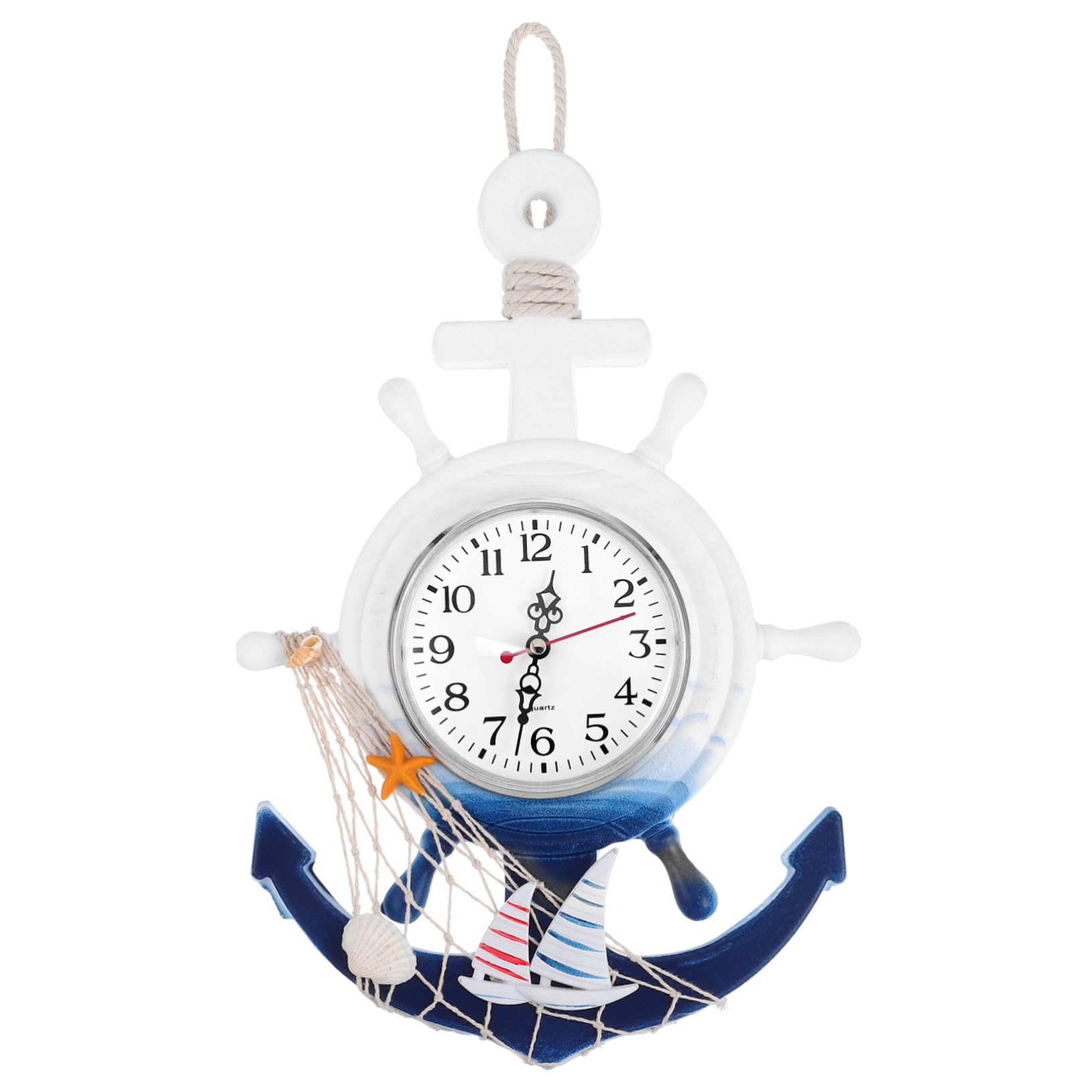 Orologio da Parete Mare Design Costiero Ancora e Stella