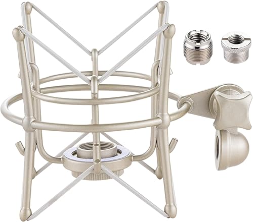 Soporte de choque para micrófono, soporte universal de metal para micrófono, soporte de micrófono de grabación de araña, compatible con muchos