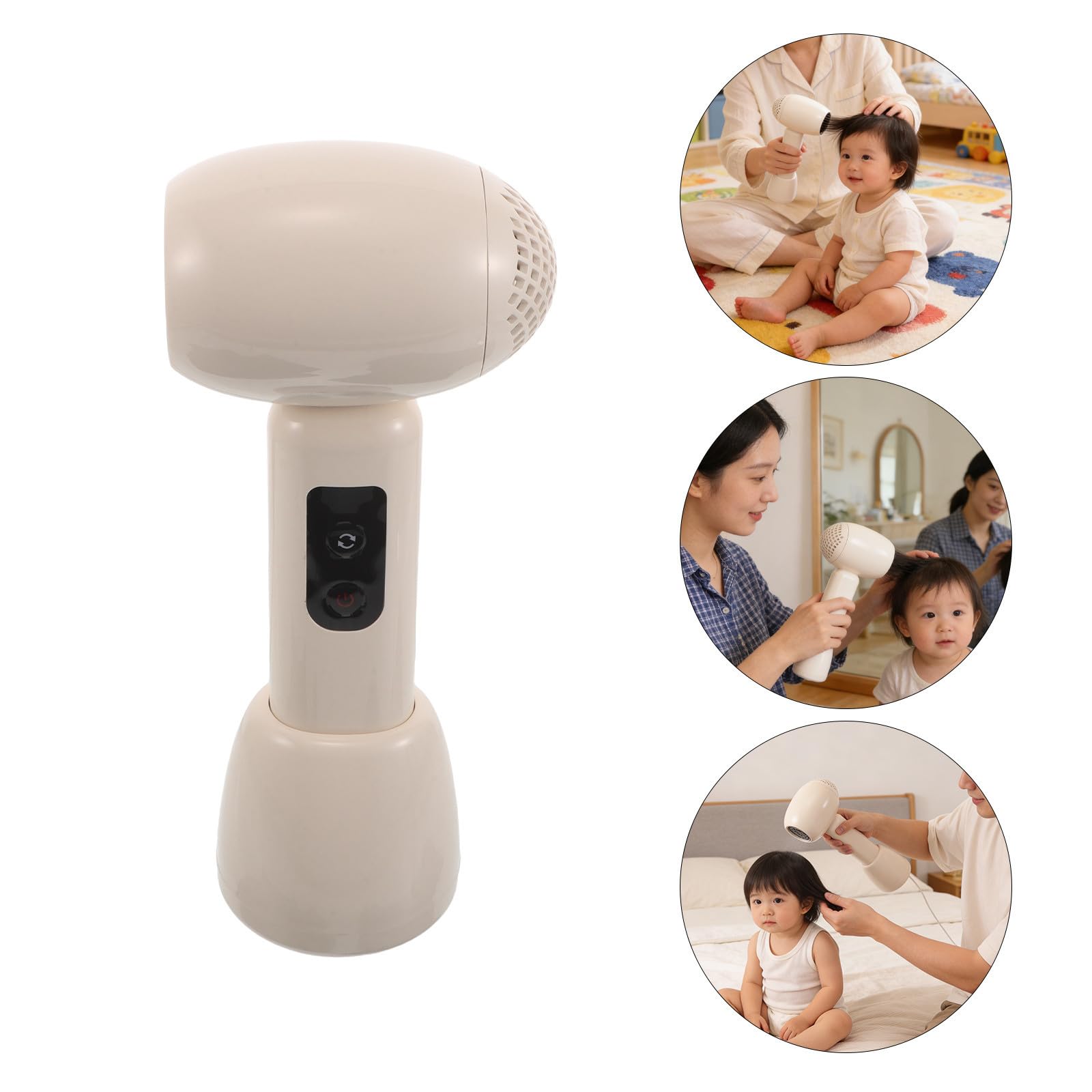 Mipcase Secador de Pelo Inalámbrico Temperatura Constante Material Abs para Ñiño Ligero y Portátil Adecuado para Camping y Uso en Dormitorio