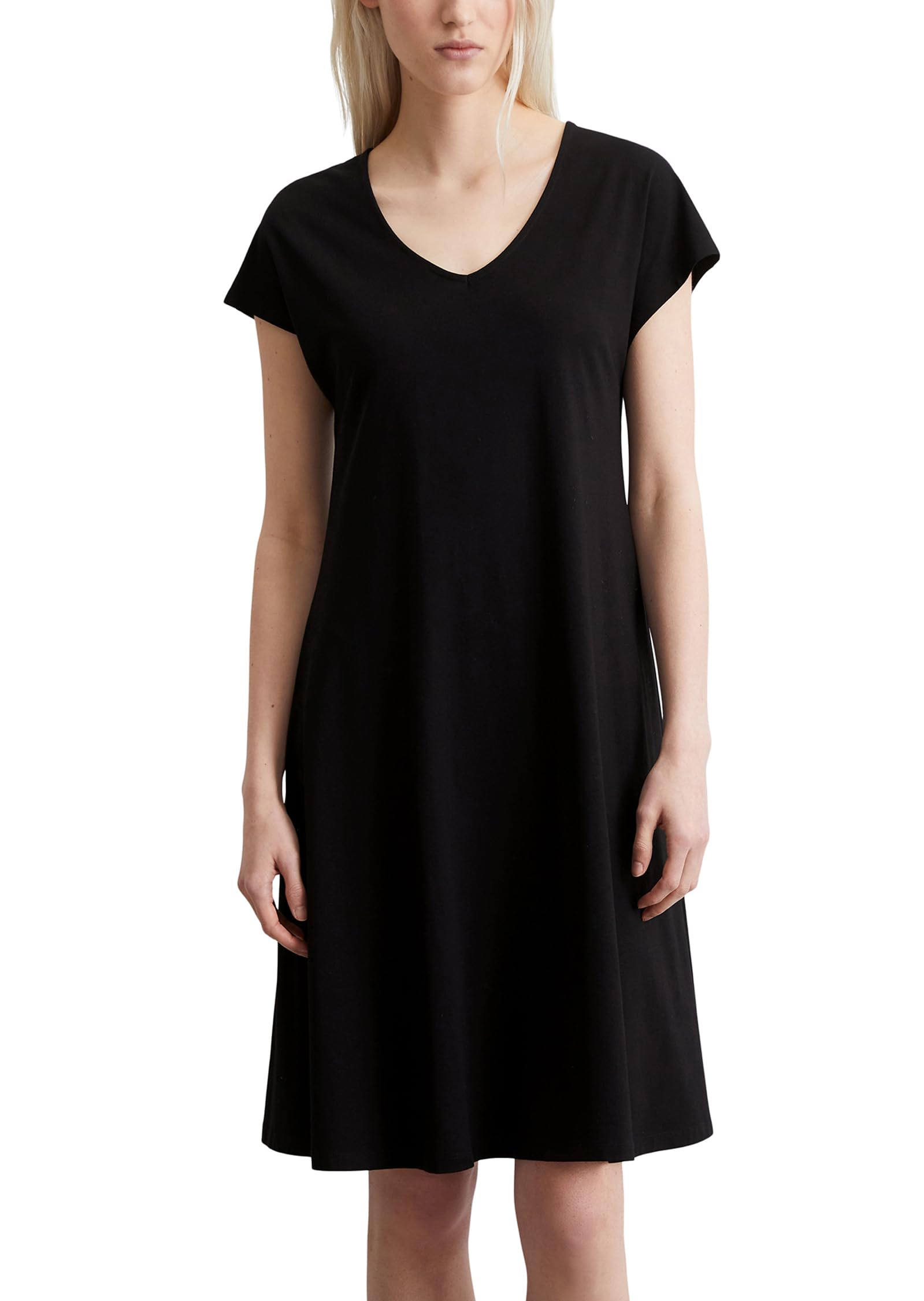 Marc O'Polo Damen Jerseykleid mit Stretch-Anteil Knielang