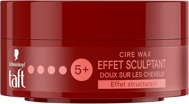 Cire à Cheveux Taft Schwarzkopf - Effet Sculptant, Fixation Forte 24h - Pot 75 ml