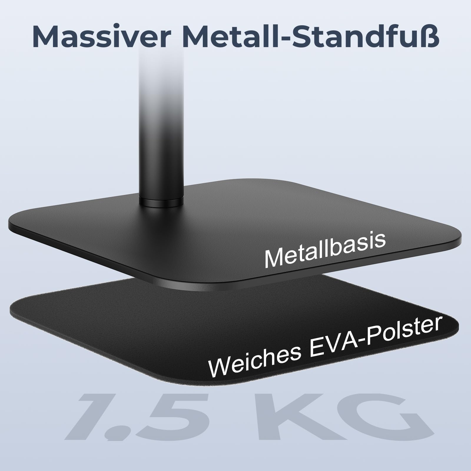 Tischhalterung Mikrofonständer Verstellbarer Montagearm mit 1/4"-3/8"-5/8" Mehrfachgewinde für Blue Yeti, Fifine, HyperX + Mikros/Webcams/DSLRs, Für Studio/Podcast/Livestream Lösung