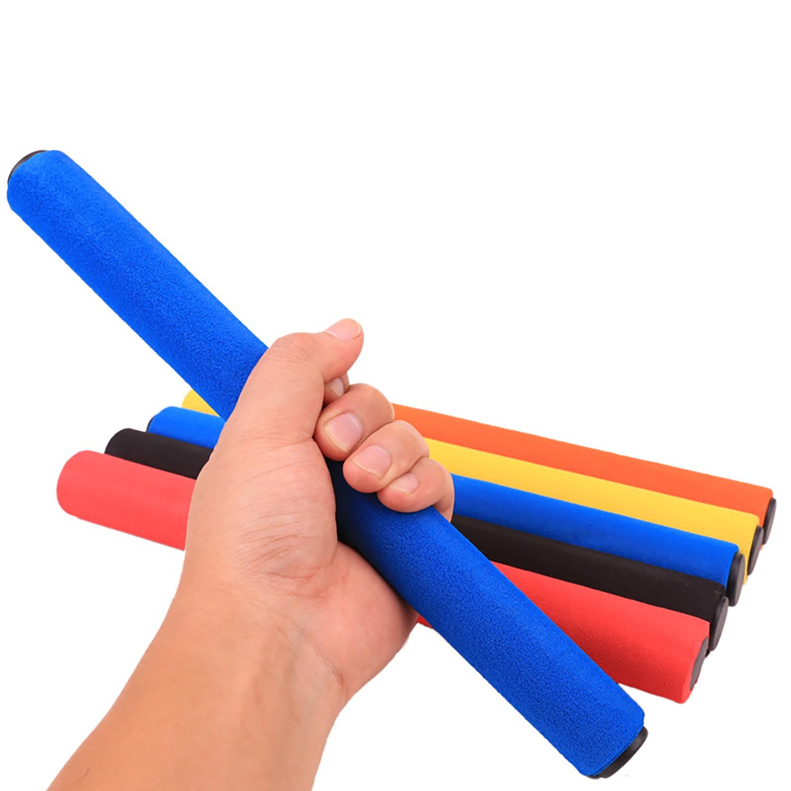 Relay Track Baton Set Sponge Stainless Steel Tube Running Stick 5 Pack