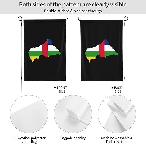 Miniatura 6 de Flag Map of the Central African Republic Garden Flag 28"x40" Inch Double Sided Garden Flags Home Lawn Outdoor Decor Flags Party Banner Welcome Flag