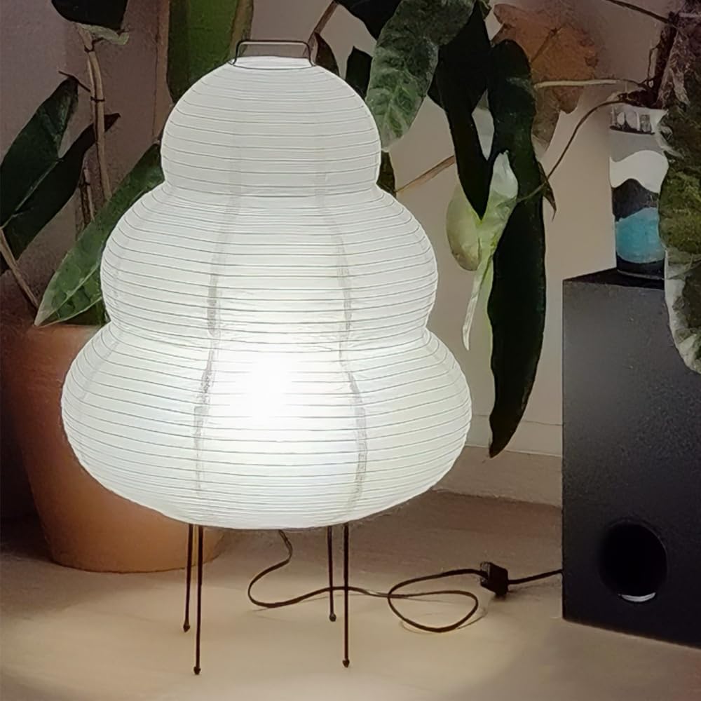 Papierlampe tischlampe, Nachttischlampe reispapier schlafzimmer, Reispapier lampenschirm Tischleuchte für wohnzimmer, Papierlaterne lampe im japanischen stil, Papierlampe stehlampe (A)