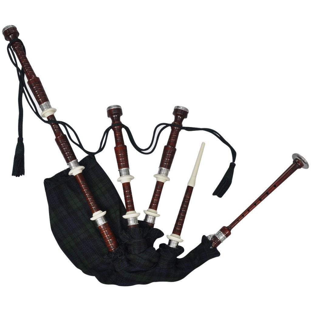 Festnight Schottischer Dudelsack Highland Bagpipe Black Watch Tartan Grün