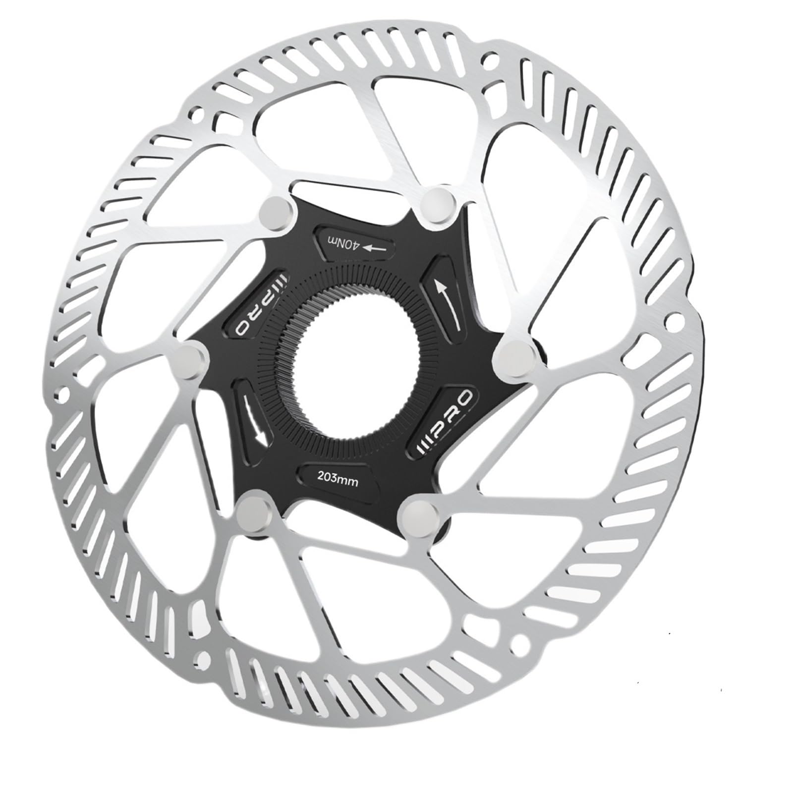Pinzas de pistones de freno Ajuste para Rotor flotante de freno, disco de bloqueo central de 140/160/180/203mm, pieza de calor abstracta de fuerza ultraligera(203)