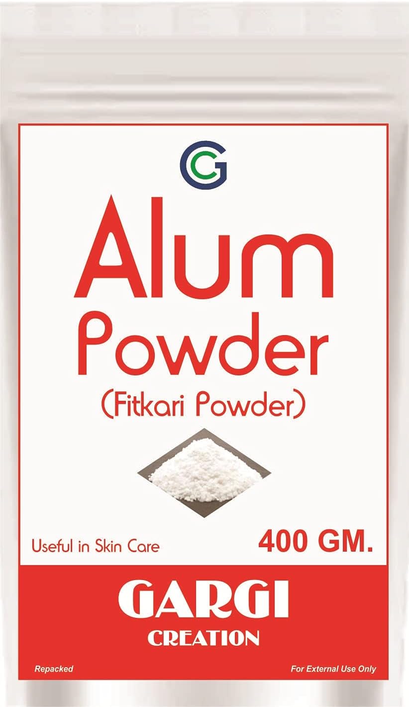 GARGI CREATION 400 GRAMS PACK OF. ALUM POWDER [ FITKARI POWDER ] FOR SKIN CARE.