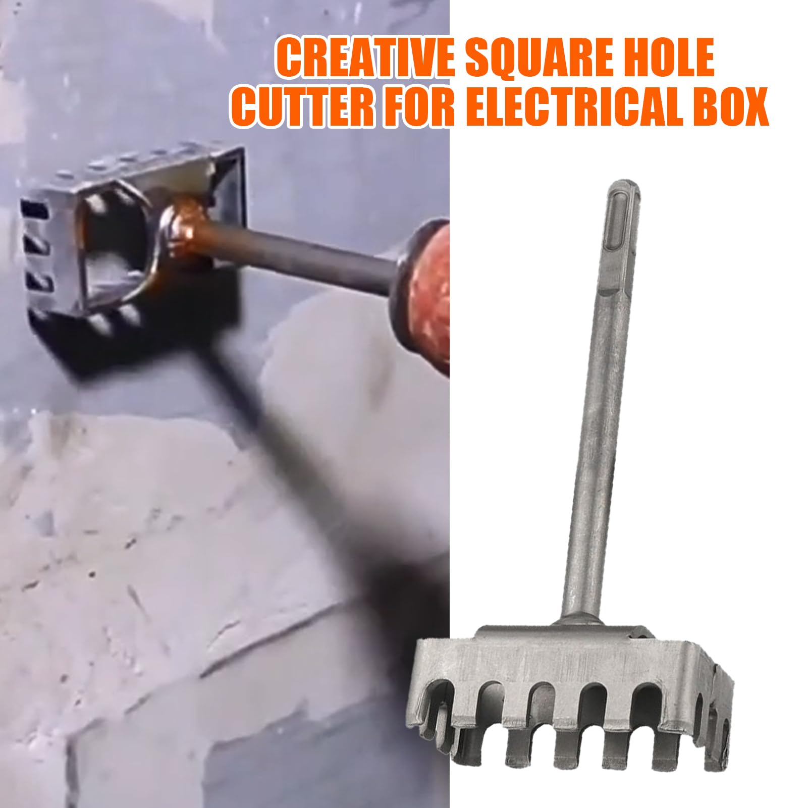 Fresa Creativa Per Fori Quadrati Per Scatole Elettriche, Punzone Per Fori Scatola Di Giunzione Tipo 86/118, Seghetto Multiuso Per Incassi A Secco