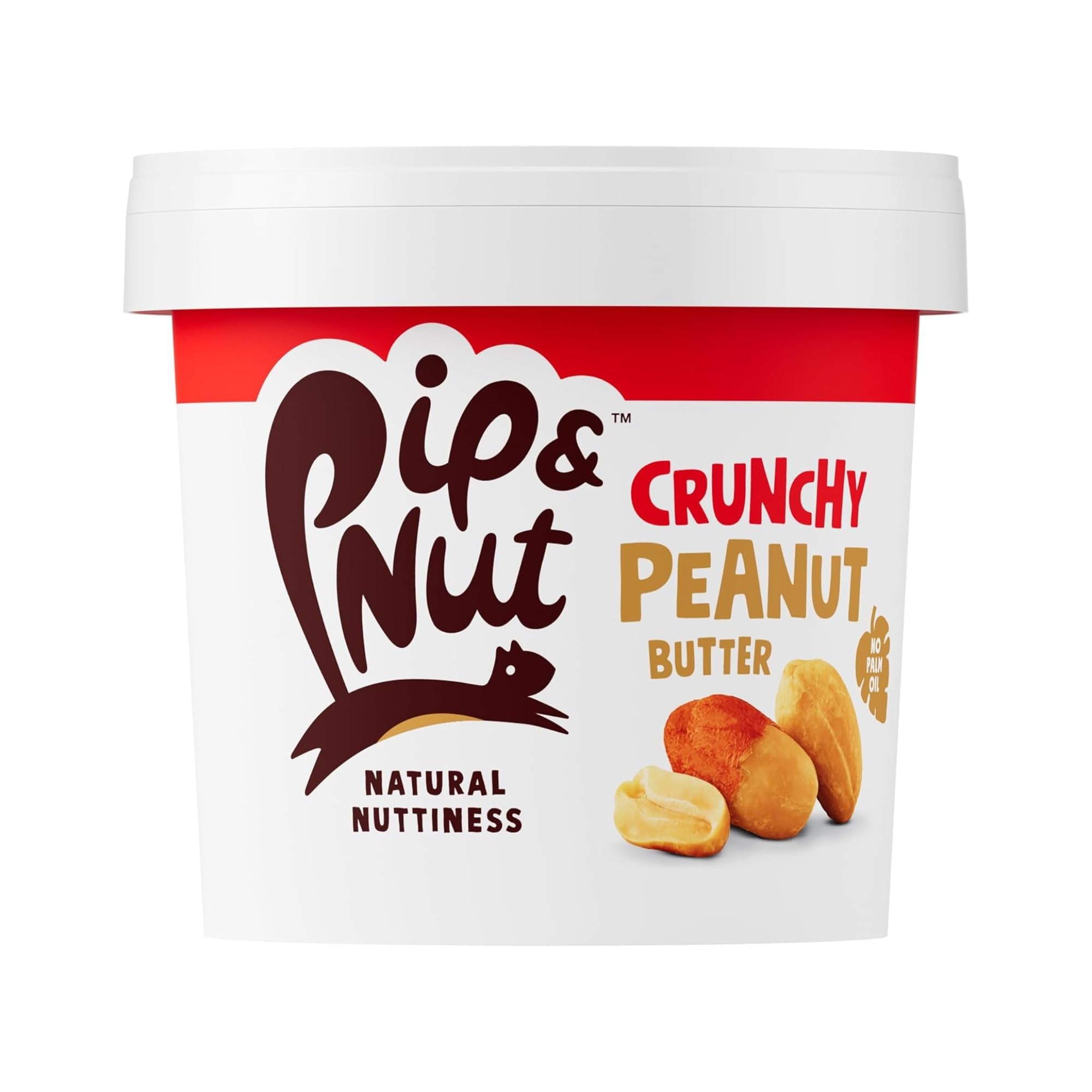 Pip & Nut - Crunchy Peanut Butter (1kg) | Natural Nut Butter, No Palm Oil, No Added Sugar, Hi-Oleic Peanuts, High in Unsaturated Fats, Gluten Free, Vegan, Dairy Free