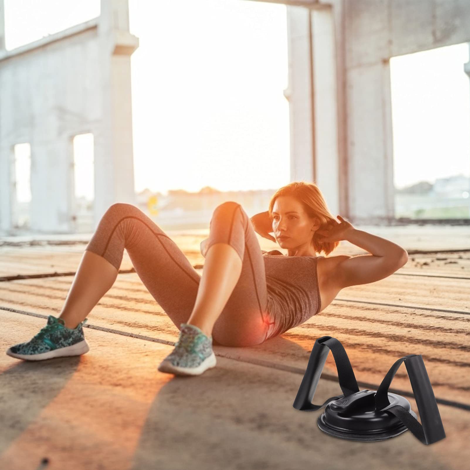 KOMBIUDA Health Material Sit-up Assist Device Easy to Use Abdomen Exerciser Compact Fitness Equipment