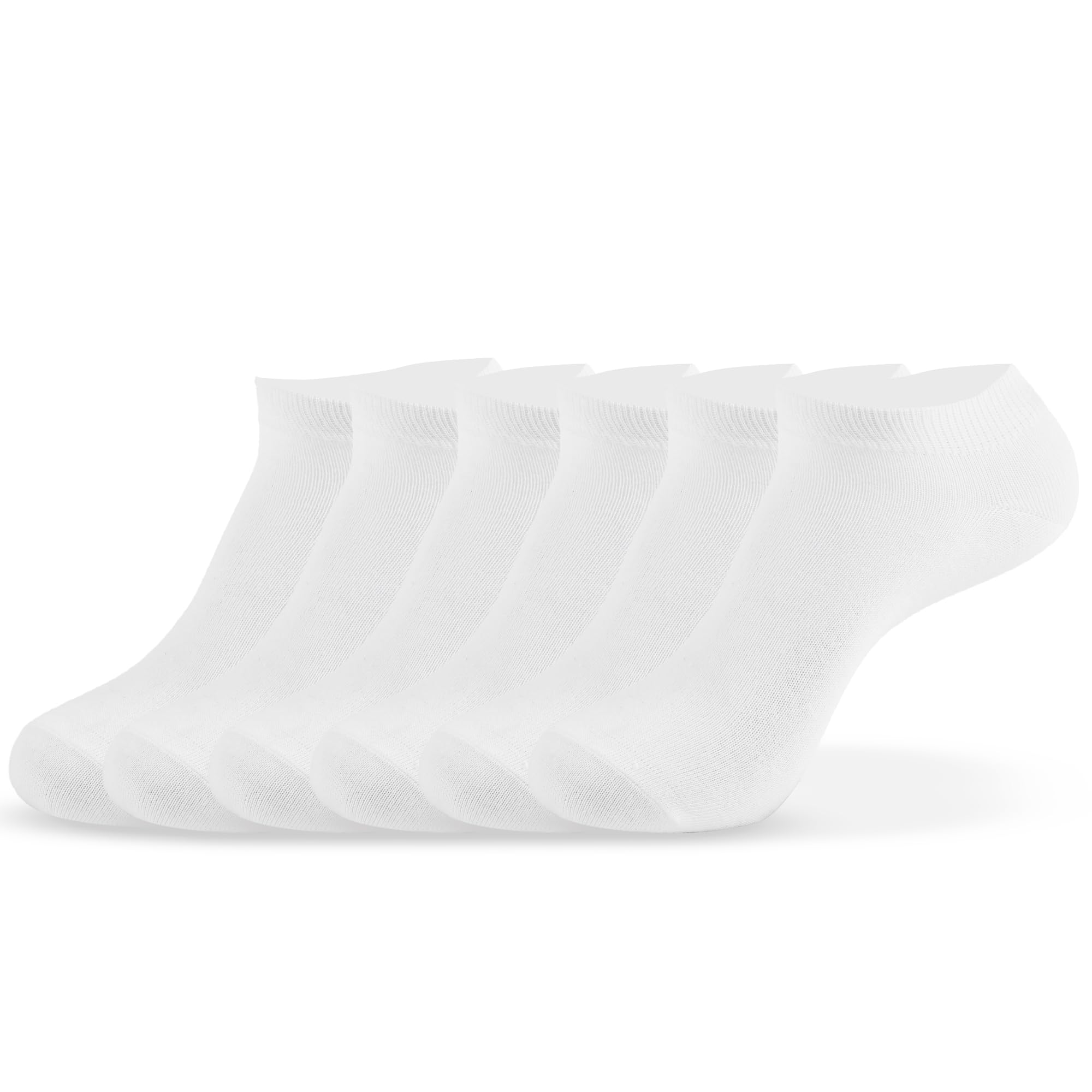 BALENZIA SocksXpress Men's Solid Colored Ankle Length Socks Made with 100% Combed Cotton & Spandex - Combo Pack of 6 | Ultra-Breathable Combed Cotton Socks for Men | Size UK 7 to UK 11