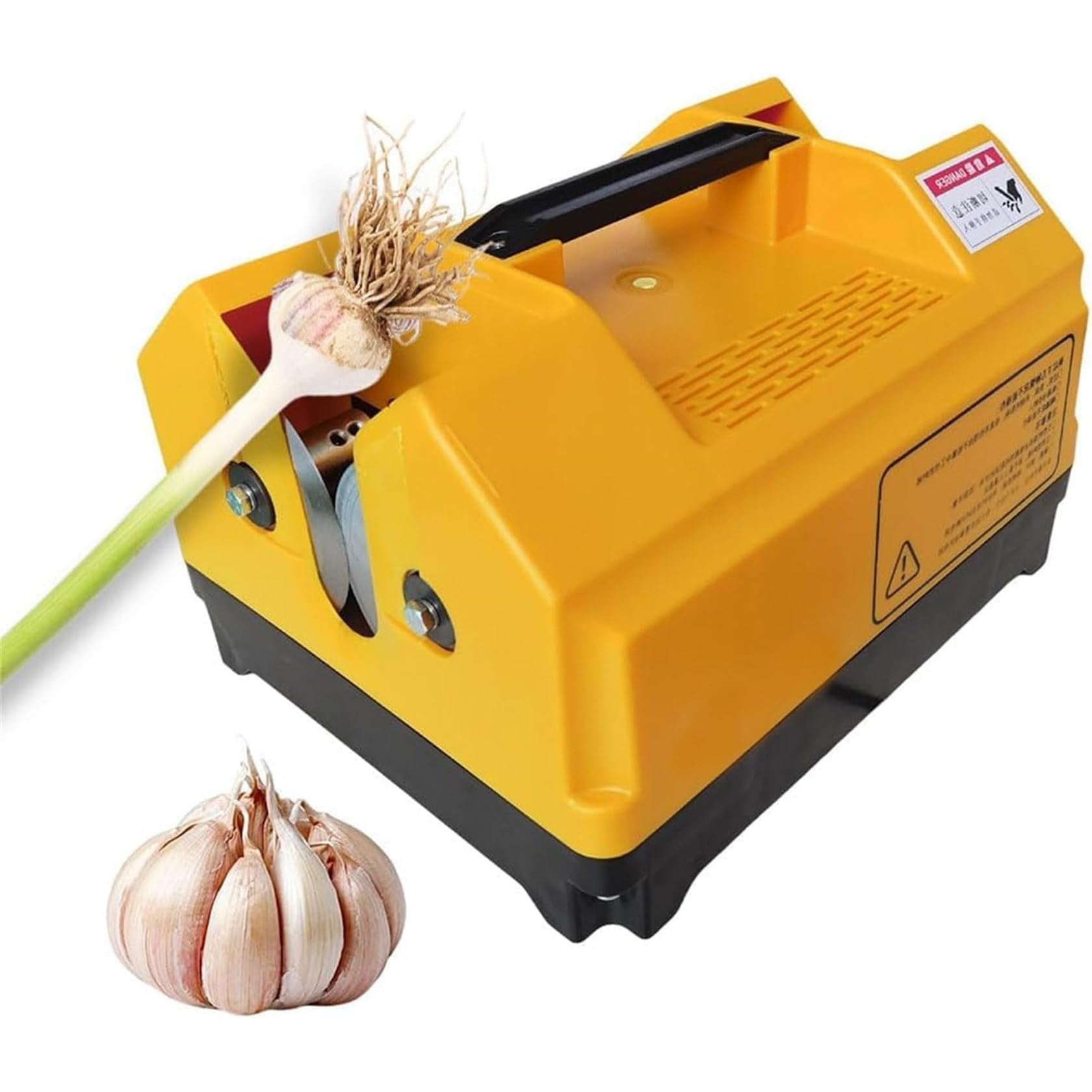 BOOZXCV Electric Garlic Top Tails Remover Machine, Double Garlic Top Tails Remover Machine, Garlic Root for Garlic, Onion, Single Garlic