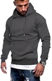 Mens Hoodie Casual Drawstring Athletic Hoodies Hooded Pullover Sweatshirts with Pocket