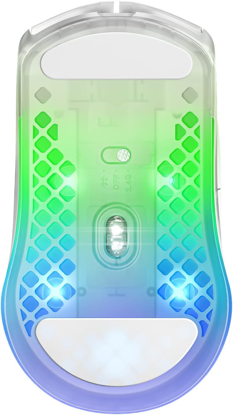 SteelSeries Aerox 3 Wireless - Super Light Gaming Mouse - 18,000 CPI TrueMove Air Optical Sensor - Ultra-Lightweight Water Resistant Design - 200 Hour Battery Life - Ghost (Renewed)