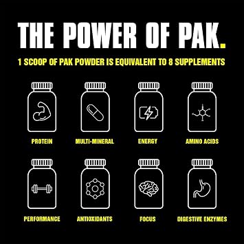 Animal Pak Convenient All-in-One Vitamin & Supplement Powder Zinc, Vitamins C, B, D, Amino Acids and More Sports Nutrition Performance Multivitamin for Women & Men 44 Scoops, Cherry Bomb