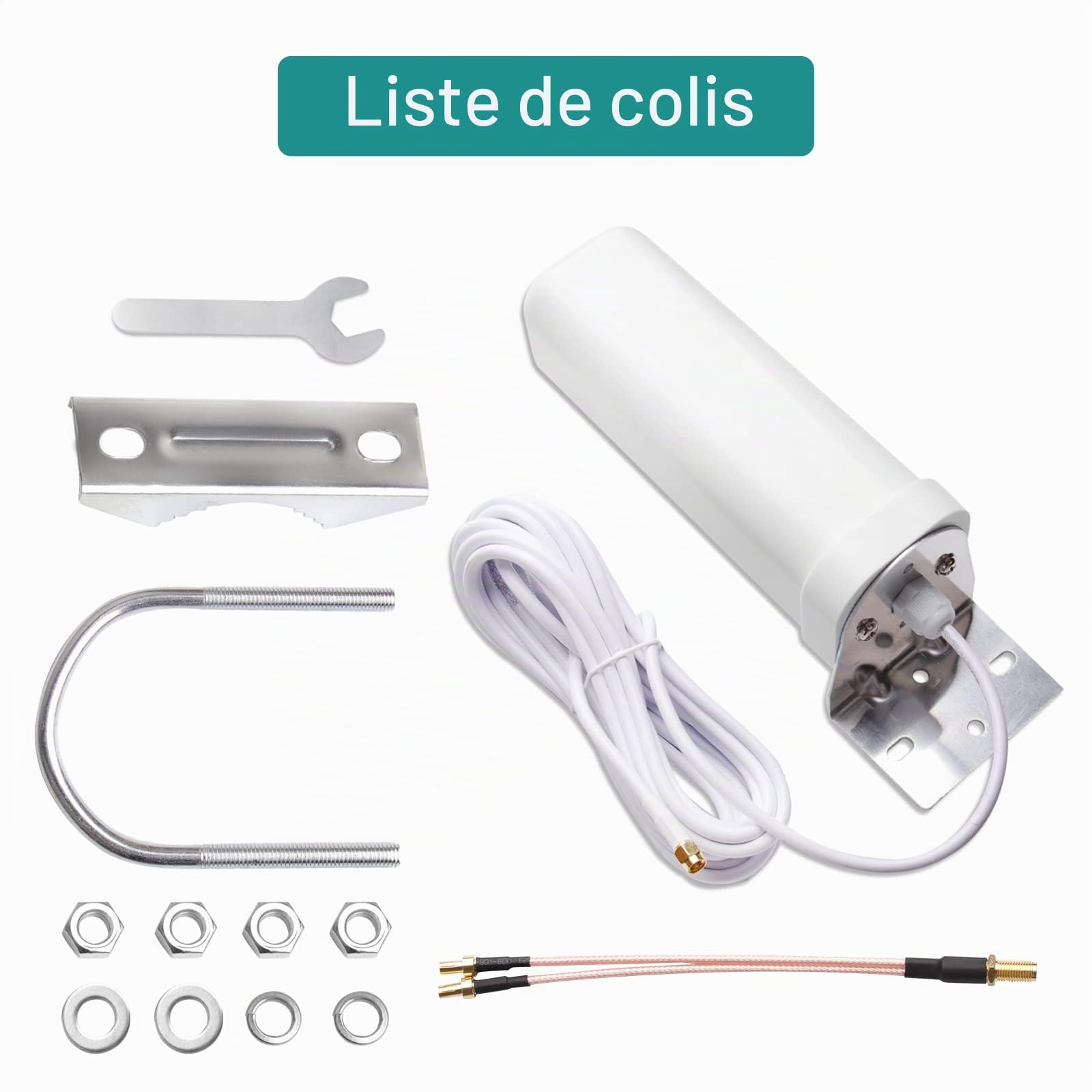 Antenne 4G LTE SMA mâle extérieure omnidirectionnelle étanche pour routeur 3G 4G Modem